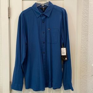 Volcom Casen solid blue button up